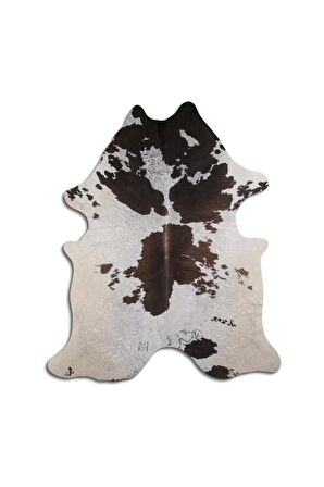 Hakiki Deri Dana Postu Kahve Beyaz 210 x 230 cm