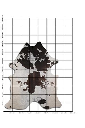 Hakiki Deri Dana Postu Kahve Beyaz 210 x 230 cm