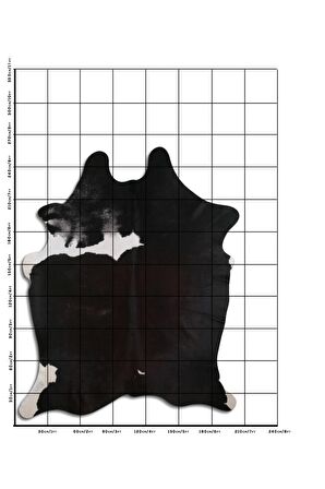 Hakiki Deri Dana Postu Kahve Beyaz 200 x 240 cm