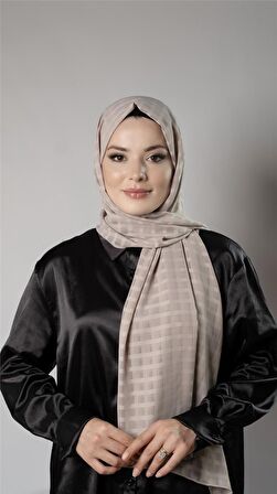 Somon Desenli Şal Şifon Kumaş Kareli Çizgili 202107_39