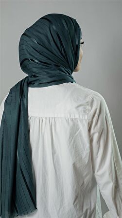 Zümrüt Çizgili Şal Viskon Kumaş Bursa Dolama 202110_37