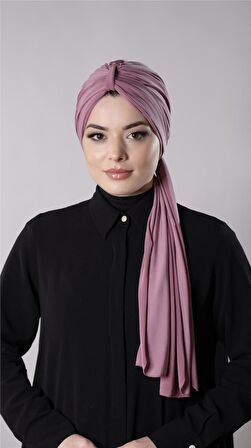 Gül Kurusu Pratik Hazır Geçmeli Tesettür Bone Sandy Kumaş Atkılı  2204_18
