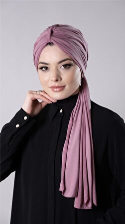 Gül Kurusu Pratik Hazır Geçmeli Tesettür Bone Sandy Kumaş Atkılı  2204_18