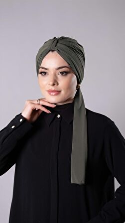 Koyu Vizon Pratik Hazır Geçmeli Tesettür Bone Sandy Kumaş Atkılı  2204_38