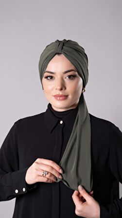 Koyu Vizon Pratik Hazır Geçmeli Tesettür Bone Sandy Kumaş Atkılı  2204_38