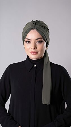 Koyu Vizon Pratik Hazır Geçmeli Tesettür Bone Sandy Kumaş Atkılı  2204_38