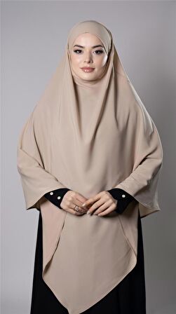 Sütlü Kahve Pratik Hazır Geçmeli Tesettür Eşarp Medine İpeği Bağcıklı Sufle Hijab 2301_26