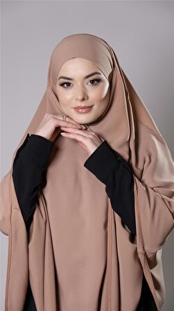 Taba Pratik Hazır Geçmeli Tesettür Eşarp Medine İpeği Bağcıklı Sufle Hijab 2301_33