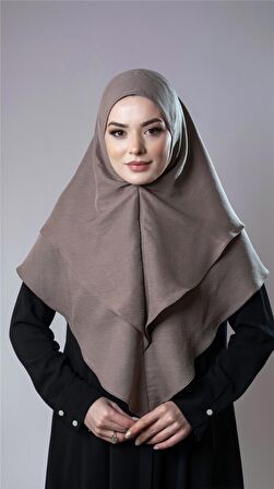 Vizon Pratik Hazır Geçmeli Tesettür Eşarp Pamuk Caz Kumaş Çift Katlı Düz Hijab 2303_10