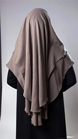 Vizon Pratik Hazır Geçmeli Tesettür Eşarp Pamuk Caz Kumaş Çift Katlı Düz Hijab 2303_10