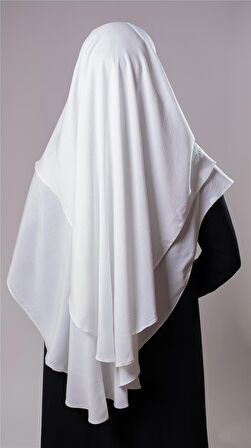 Krem Pratik Hazır Geçmeli Tesettür Eşarp Pamuk Caz Kumaş Çift Katlı Düz Hijab 2303_40