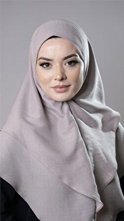 Taş Pratik Hazır Geçmeli Tesettür Eşarp Pamuk Caz Kumaş Çift Katlı Düz Hijab 2303_46