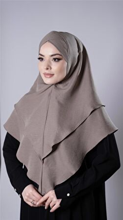 Vizon Pratik Hazır Geçmeli Tesettür Eşarp Pamuk Caz Kumaş Çift Katlı Çapraz Hijab 2304_10