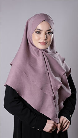 Violet Pratik Hazır Geçmeli Tesettür Eşarp Pamuk Caz Kumaş Çift Katlı Çapraz Hijab 2304_21