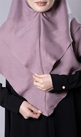 Violet Pratik Hazır Geçmeli Tesettür Eşarp Pamuk Caz Kumaş Çift Katlı Çapraz Hijab 2304_21