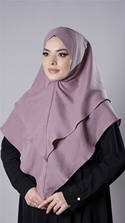 Violet Pratik Hazır Geçmeli Tesettür Eşarp Pamuk Caz Kumaş Çift Katlı Çapraz Hijab 2304_21