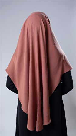Kiremit Pratik Hazır Geçmeli Tesettür Eşarp Pamuk Caz Kumaş Tek Katlı Çapraz Hijab 2305_05