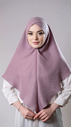 Violet Pratik Hazır Geçmeli Tesettür Eşarp Pamuk Caz Kumaş Tek Katlı Çapraz Hijab 2305_21
