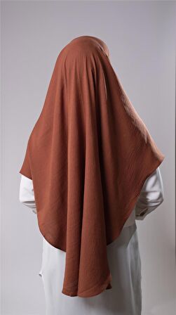 Taba Pratik Hazır Geçmeli Tesettür Eşarp Pamuk Caz Kumaş Tek Katlı Çapraz Hijab 2305_33