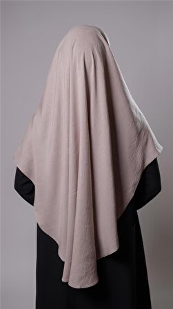 Bej Pratik Hazır Geçmeli Tesettür Eşarp Pamuk Caz Kumaş Düz Hijab 2306_12