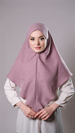 Violet Pratik Hazır Geçmeli Tesettür Eşarp Pamuk Caz Kumaş Düz Hijab 2306_21