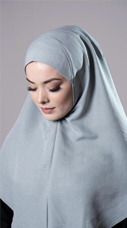 Çağla Yeşili Pratik Hazır Geçmeli Tesettür Eşarp Pamuk Caz Kumaş Düz Hijab 2306_32