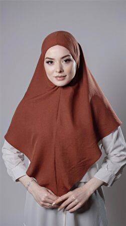 Taba Pratik Hazır Geçmeli Tesettür Eşarp Pamuk Caz Kumaş Düz Hijab 2306_33