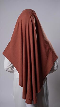 Taba Pratik Hazır Geçmeli Tesettür Eşarp Pamuk Caz Kumaş Düz Hijab 2306_33