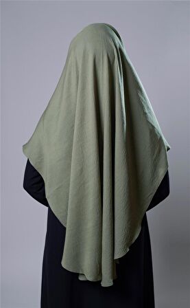 Fıstık Yeşili Pratik Hazır Geçmeli Tesettür Eşarp Pamuk Caz Kumaş Düz Hijab 2306_36