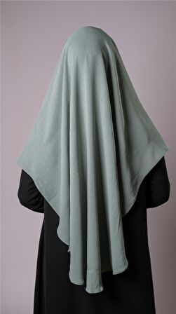 Çağla Yeşili Pratik Hazır Geçmeli Tesettür Eşarp Aerobin Kumaş  Çapraz Hijab 2307_32