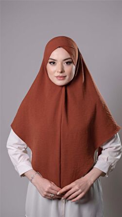 Taba Pratik Hazır Geçmeli Tesettür Eşarp Aerobin Kumaş  Çapraz Hijab 2307_33