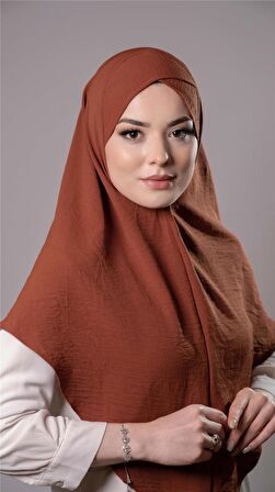 Taba Pratik Hazır Geçmeli Tesettür Eşarp Aerobin Kumaş  Çapraz Hijab 2307_33