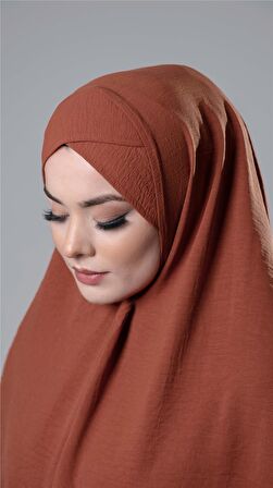 Taba Pratik Hazır Geçmeli Tesettür Eşarp Aerobin Kumaş  Çapraz Hijab 2307_33