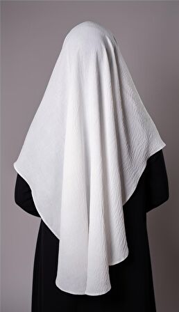 Krem Pratik Hazır Geçmeli Tesettür Eşarp Aerobin Kumaş  Çapraz Hijab 2307_40
