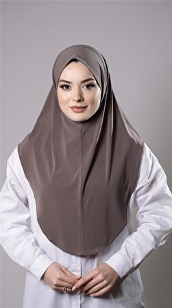 Vizon Pratik Hazır Geçmeli Tesettür Eşarp Sandy Kumaş Düz Hijab 2308_10