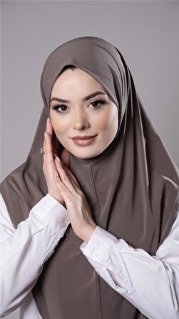 Vizon Pratik Hazır Geçmeli Tesettür Eşarp Sandy Kumaş Düz Hijab 2308_10