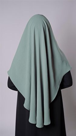Çağla Yeşili Pratik Hazır Geçmeli Tesettür Eşarp Aerobin Kumaş Düz Hijab 2309_32