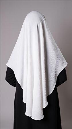 Krem Pratik Hazır Geçmeli Tesettür Eşarp Aerobin Kumaş Düz Hijab 2309_40