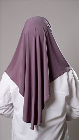 Violet Pratik Hazır Geçmeli Tesettür Eşarp Sandy Kumaş Yırtmaçlı Düz Hijab 2310_21