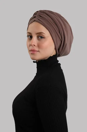 Vizon Drapeli Salaş Tesettür Bone Sandy Büzgülü 2315_10