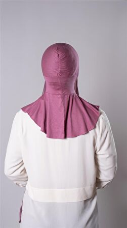 Gül Kurusu Pratik Hazır Geçmeli Şal Şifon Kumaş Hijab Bone 3009_18