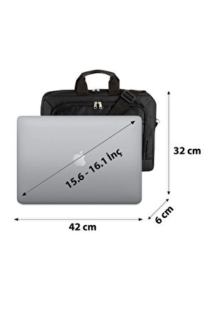 Beutel S683 15.6" - 16.1" Siyah Evrak Bilgisayar Notebook Laptop Çantası