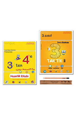 4. Sınıf 3 Ten 4 E Hazırlık Tekrar Kitabı - 3. Sınıf Taktikli Soru Bankası Tüm Dersler Set 2 Kitap