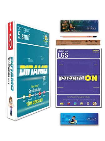 Tonguç Akademi 5. Sınıf Dinamo Soru Bankası Tüm Dersler - Paragrafon Set 6 Kitap