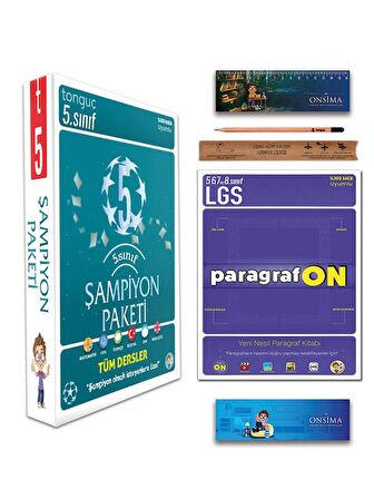 Tonguç Akademi 5. Sınıf Şampiyon Paketi Tüm Dersler - Paragrafon Set 7 Kitap