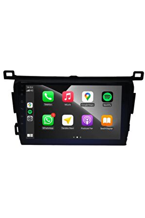 Toyota Rav4 Android Carplay Multimedya 2013-2018 4GB RAM + 64Gb Hafıza + 8 Çekirdek