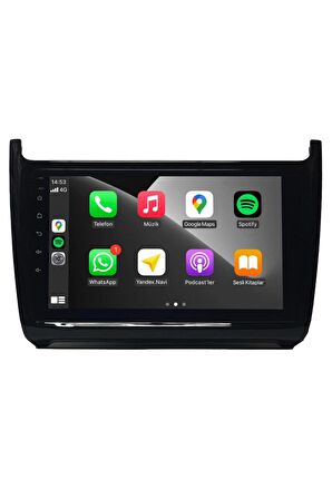 Volkswagen Polo Android Carplay Multimedya 2014-2018 4GB RAM + 64Gb Hafıza + 8 Çekirdek