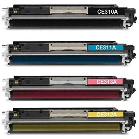 HP CE310A-CE311A- CE312A-CE313A Takım Muadil Toner 126A