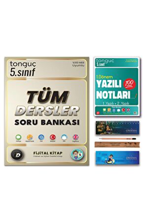 Tonguç Akademi 5. Sınıf Tüm Dersler Soru Bankası Fijital Kitap - 1. Dönem Yazılı Notları Set 2 Kitap