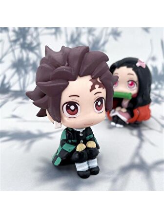 Demon Slayer Kimetsu No Yaiba Anime Tanjiro Action Figür 9 cm